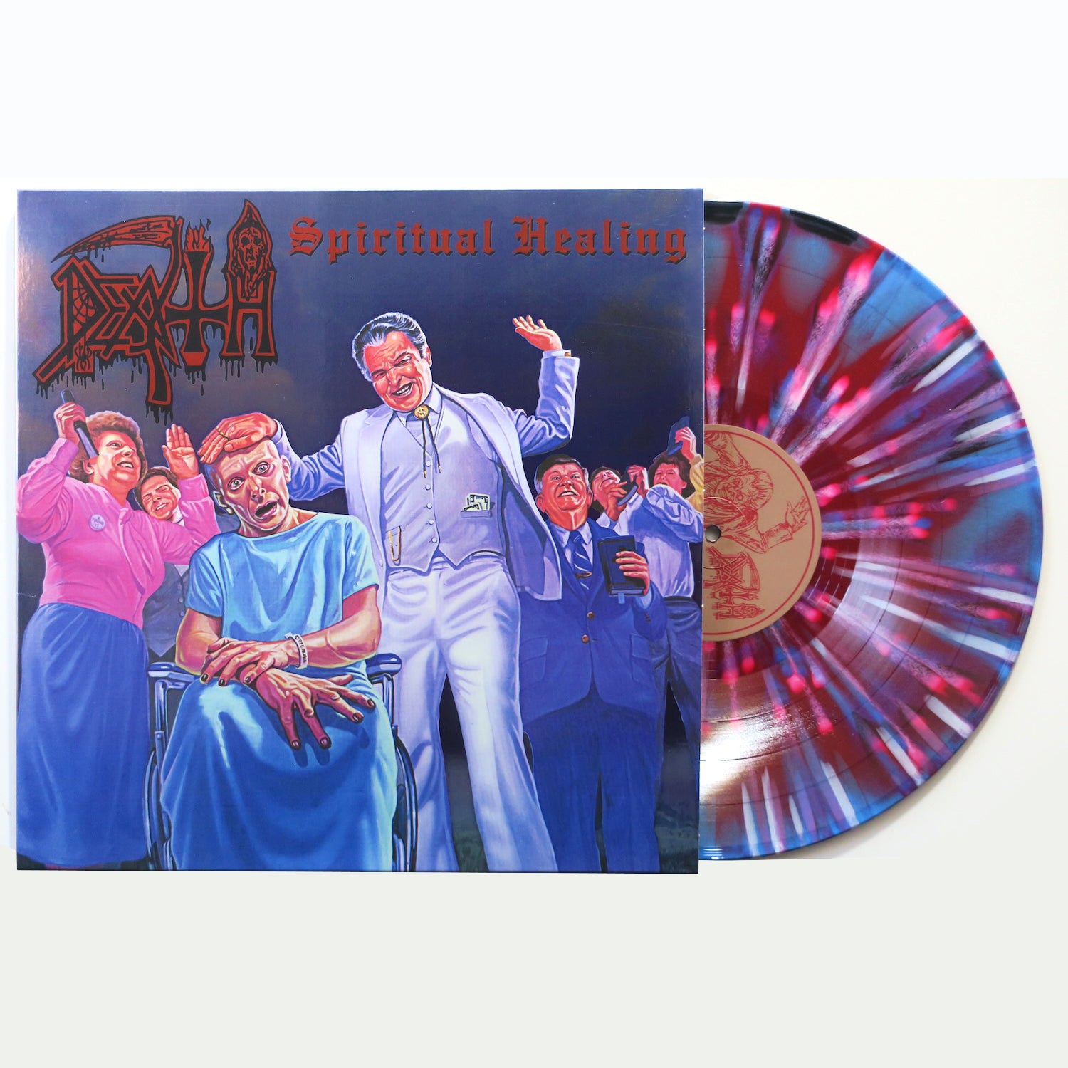 DEATH 'Spiritual Healing' Limited Edition Merge/Splatter Vinyl LP Record - Heavy Metal Music Collectible for Audiophiles & Home Decor