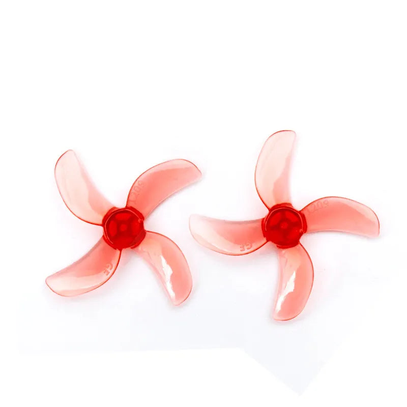 Gemfan 1209 4-Blade 31mm Propeller - 0.8mm/1mm/1.5mm Shaft Compatible with 0802 25000KV Motor (16-Pack) - Perfect for FPV Drone Racing and DIY Micro Quadcopter Builds