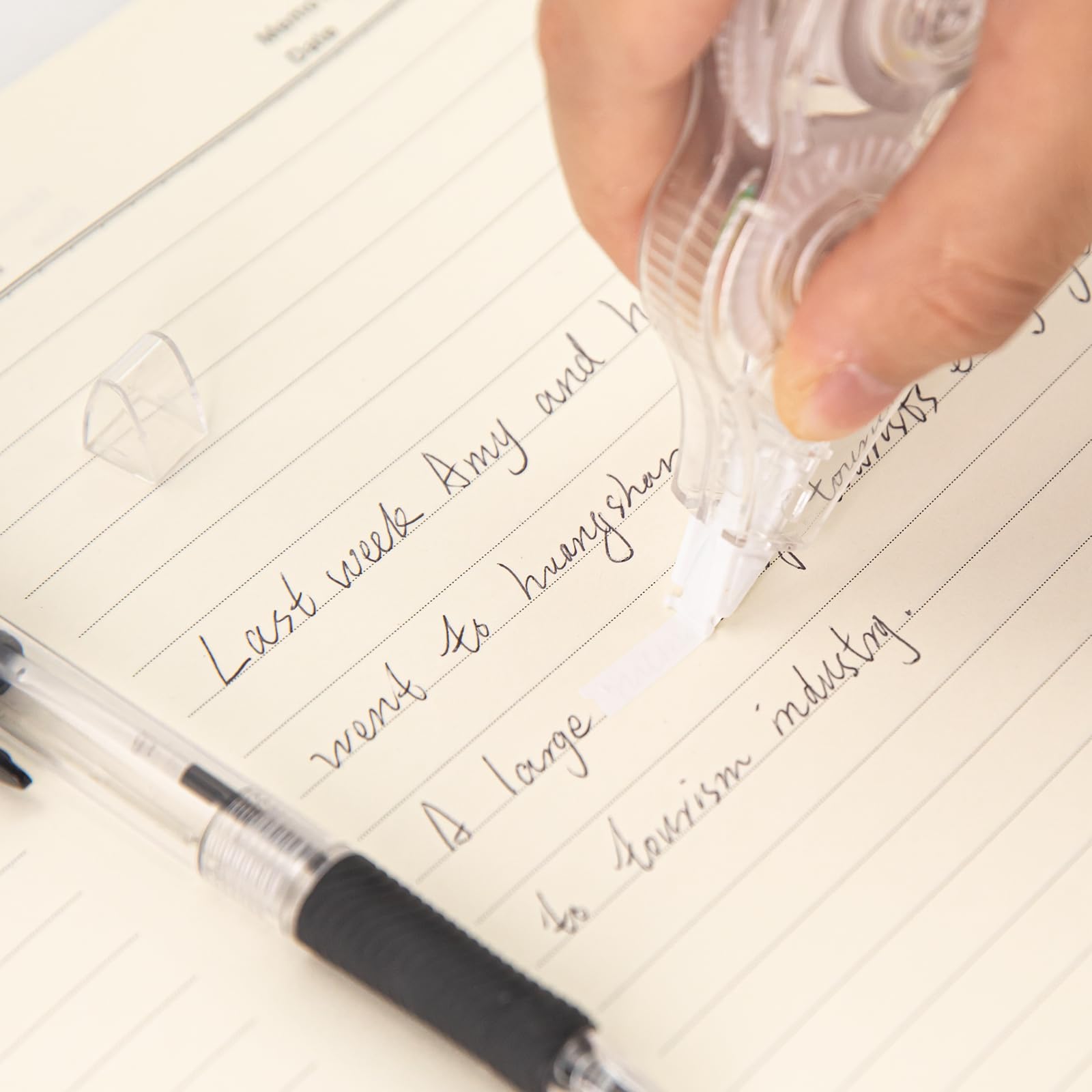 24 Pcs Transparent Correction Tape, 236 Inch Bulk Pack - Tear-Resistant White Out Tape for School, Office, Note Taking & Journaling (0.2 Inch Width) - Perfect for Homework, Office Work & Craft Projects