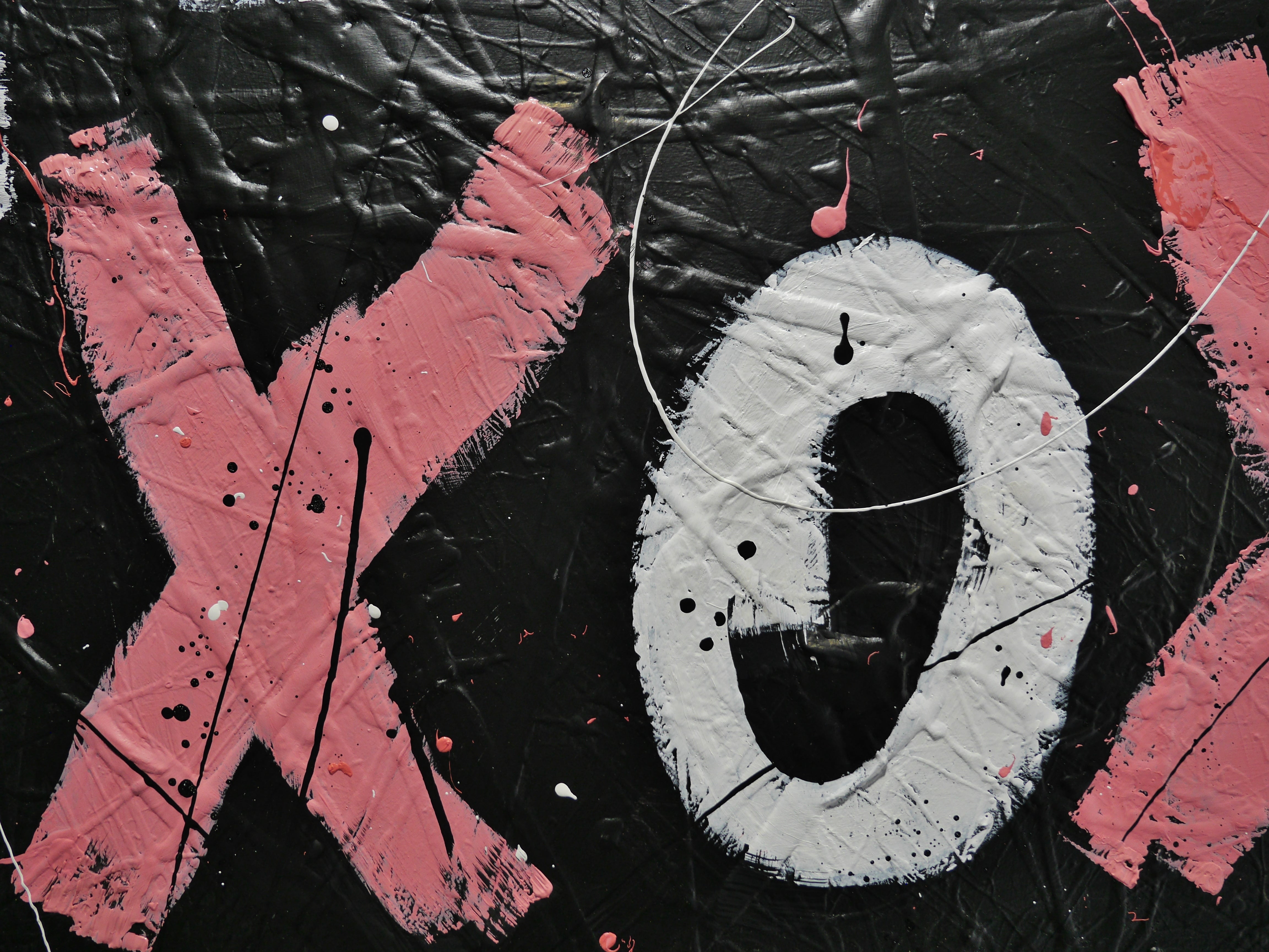 Free Lovin 190cm x 100cm Textured Urban Pop Art Canvas Painting - Modern Wall Decor for Living Room, Bedroom & Office
