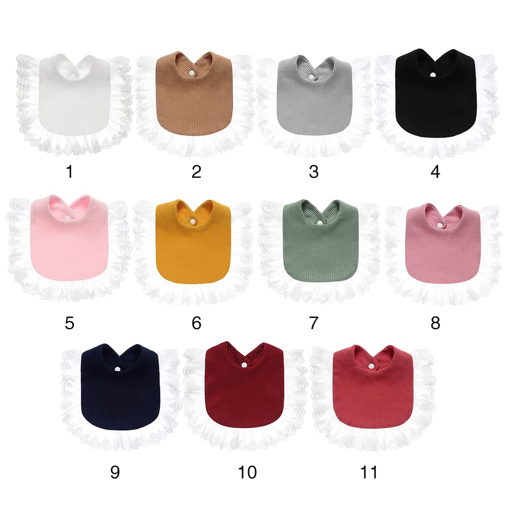 Surakey Baby Muslin Bandana Drool Bibs - Adjustable Soft Cotton Teething Bib for Newborns & Infants, Absorbent Drool Towel & Food Bib - Perfect for Feeding, Teething, and Daily Use (White)