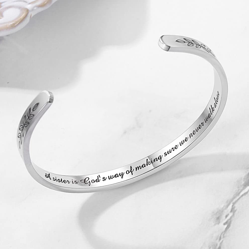 Personalized Cuff Bracelets for Women & Teen Girls - Best Friend Sister Mom Daughter Gift - Engravable Birthday Mother's Day Christmas Jewelry - Perfect for Everyday Wear & Special Occasions