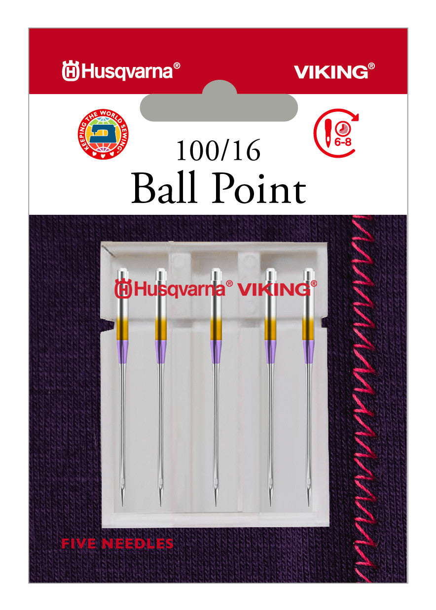 PFAFF® Ball Point Needles Size 100/16 - 5 Pack for Sewing Machines | Perfect for Stretch Fabrics & Knits | Home Sewing & Quilting Projects