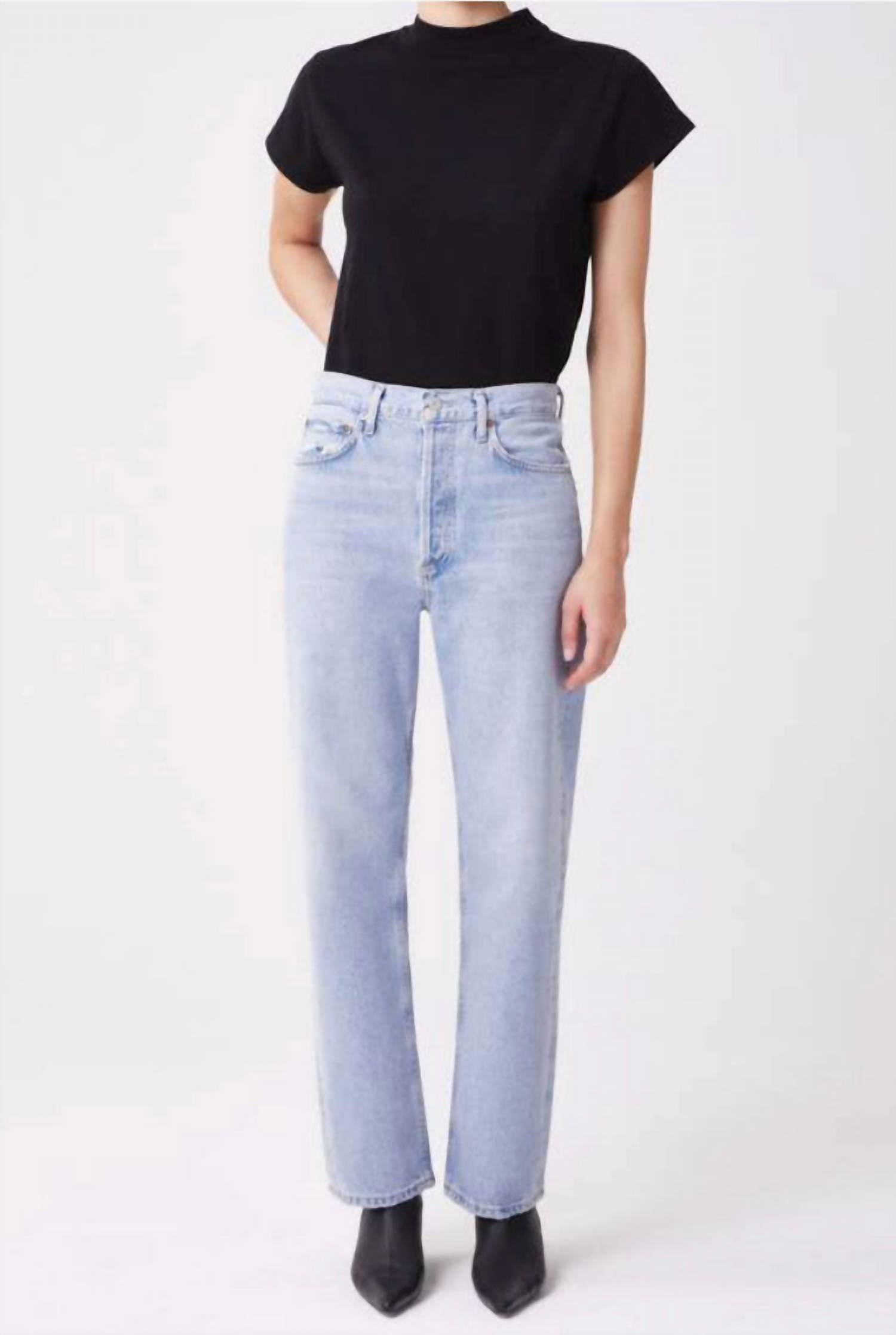 90s Mid Rise Loose Fit Vintage Jeans for Women - Retro Denim Pants with Comfortable Snapshot Wash | Perfect for Casual Outfits, Streetwear and Everyday Wear