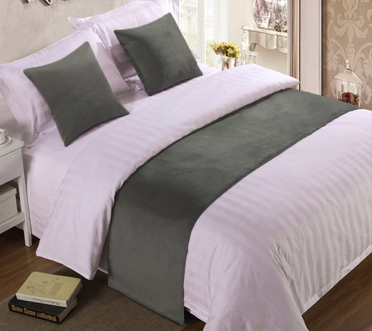 Pillowtex Faux Suede Bed Scarf - Luxury Decorative Throw Blanket for Bed, Sofa & Couch - Soft & Stylish Home Decor Accessory