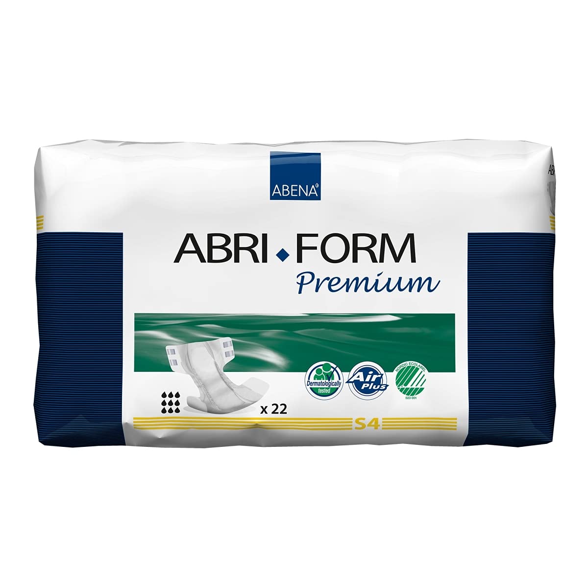 Abena Abri-Form Premium S4 Adult Incontinence Briefs - Heavy Absorbency, Small, White (Pack of 66) | Ideal for Overnight Protection & Active Lifestyles