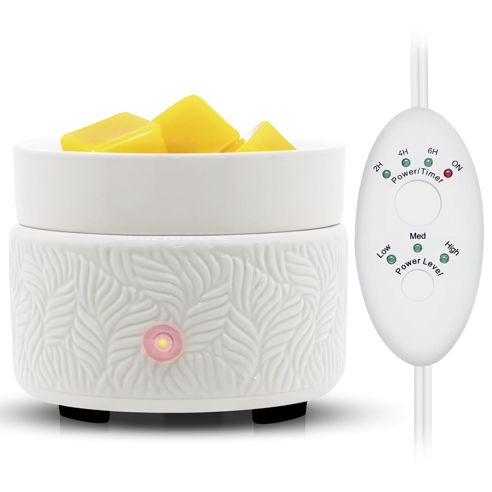 Premium Ceramic Wax Warmer with Timer & Auto Shut-Off - 3-in-1 Essential Oil Diffuser for Scented Wax Melts & Aromatherapy - Perfect for Home, Office, Bedroom Decor & Relaxation Gifts