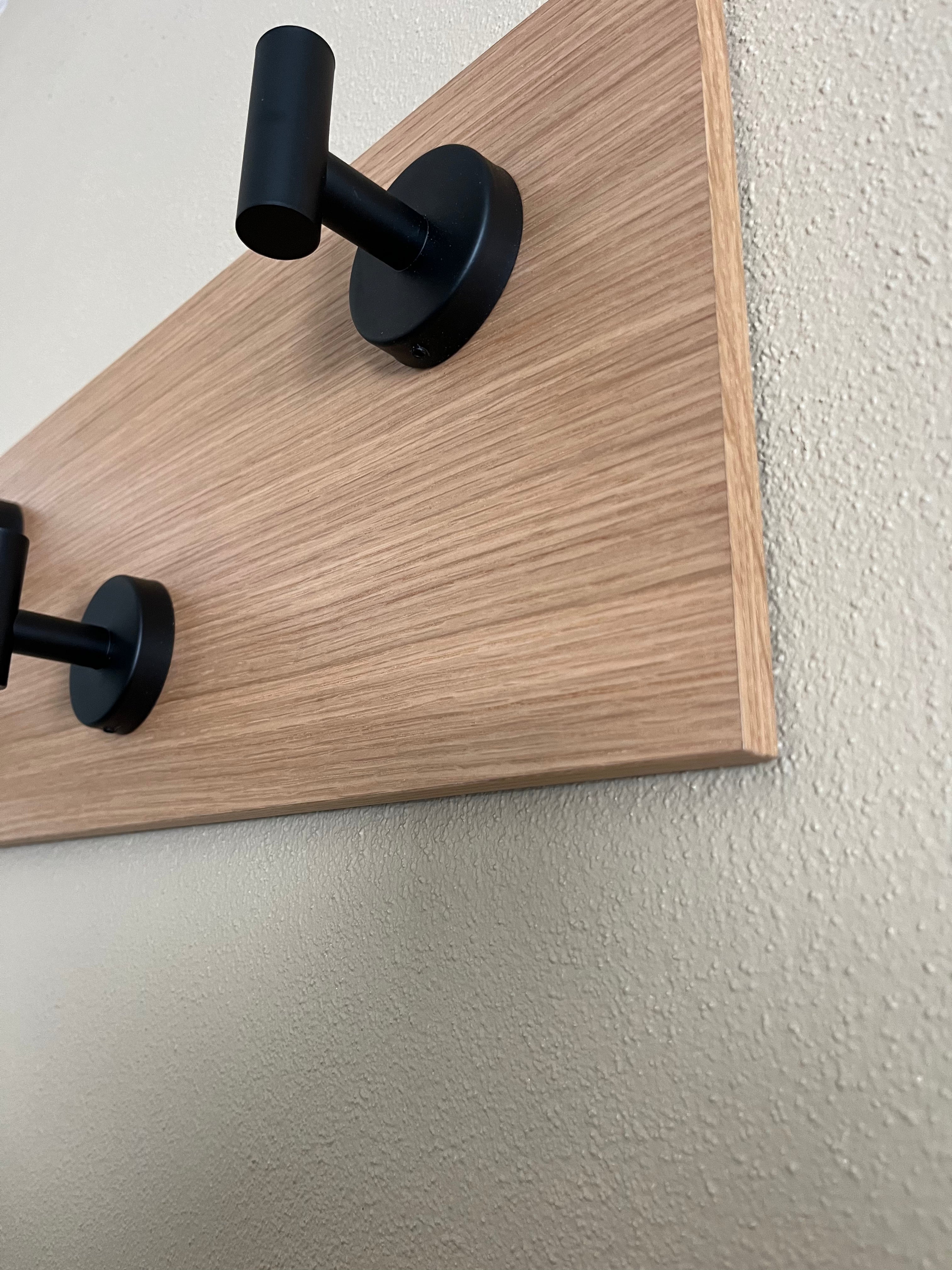 Ebonized Mahogany Wall Hook Rack - Stylish Coat Hanger for Entryway, Bedroom & Bathroom Organization
