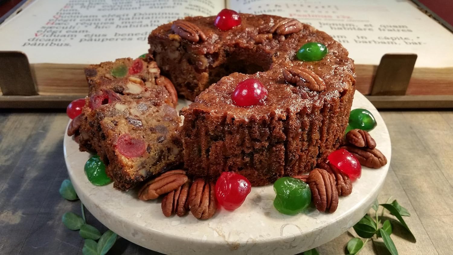 Assumption Abbey Traditional Fruit Cake in Decorative Tin - 2 lbs | Gourmet Holiday Gift, Christmas Dessert, Party Treat & Family Celebration Delight