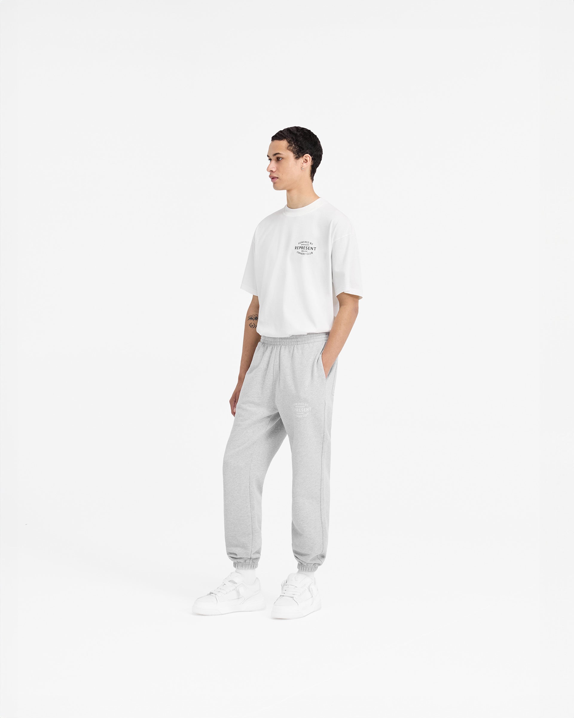 Represent Owners Club Stamp Sweatpant - Ash Grey | Premium Cotton Joggers for Men & Women | Perfect for Gym, Lounge & Streetwear Fashion