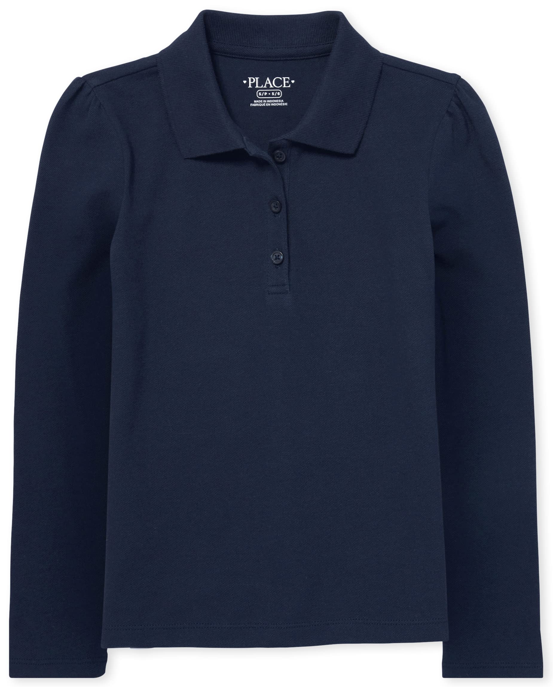 The Children's Place Girls' Long Sleeve Pique Polo Shirt - Soft Cotton School Uniform & Playtime Top for Toddlers & Kids | Perfect for Class, Playdates & Family Outings