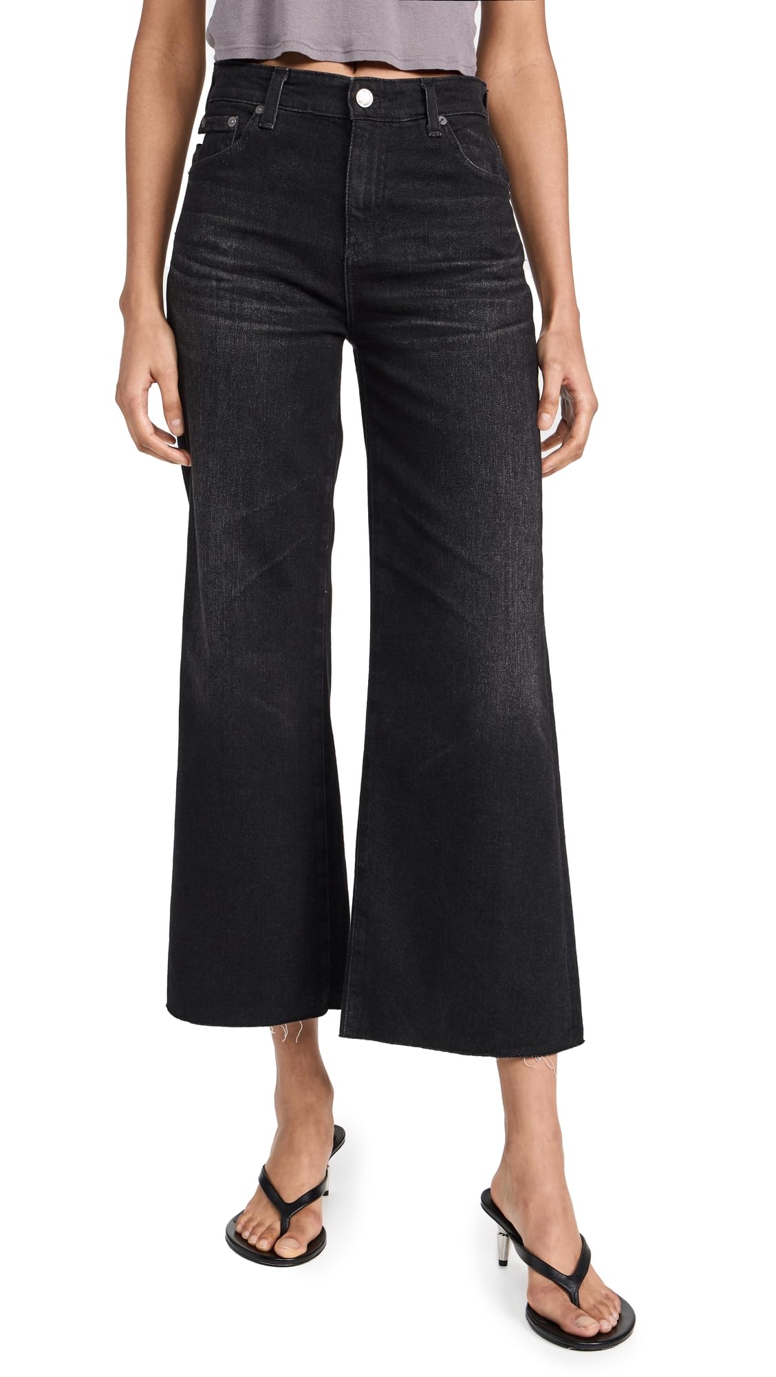 AG Adriano Goldschmied Women's Saige High-Rise Wide Leg Jeans - Stretch Denim Pants for Casual & Office Wear | Comfortable Everyday Outfit for Women