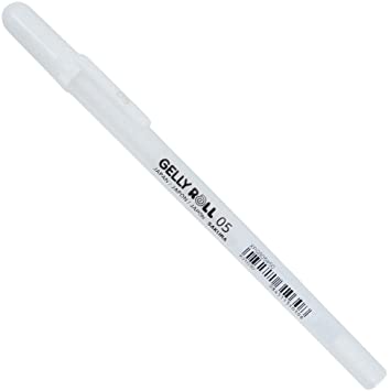 Sakura Gelly Roll Classic White Gel Pens - 10-Pack Fine Point 0.8mm for Journaling, Scrapbooking, Art & Craft Projects