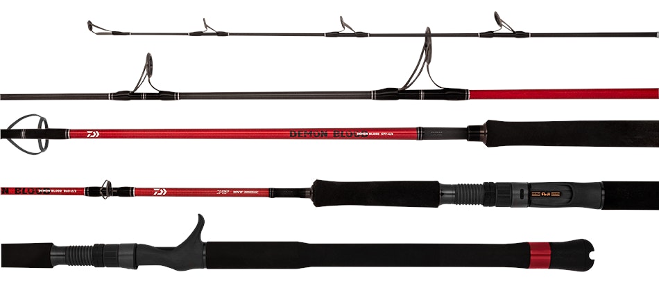 Daiwa 21 Demon Blood Spinning Fishing Rod - Lightweight Graphite Saltwater Freshwater Fishing Pole for Bass Trout Salmon - Perfect for Shoreline Boat Kayak Fishing