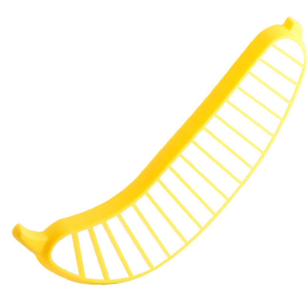 Premium Plastic Banana Slicer - Fruit Spiral Cutter & Peeler - Kitchen Tool for Smoothies, Fruit Salads & Desserts - Perfect for Healthy Snacks & Kids Lunch Boxes