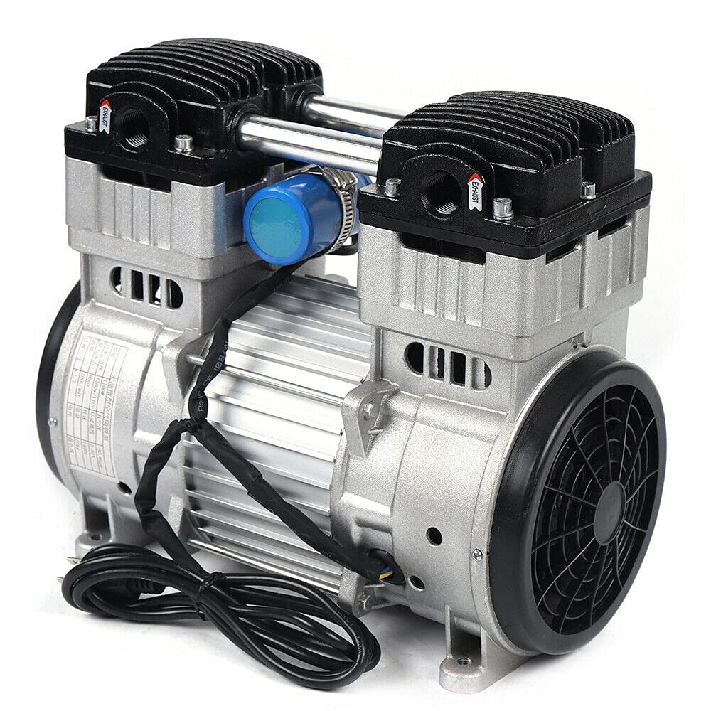 7CFM Oil-Free Diaphragm Vacuum Pump - 1400 RPM Electric Air Compressor Motor - 110V for HVAC, Medical Equipment & Laboratory Use
