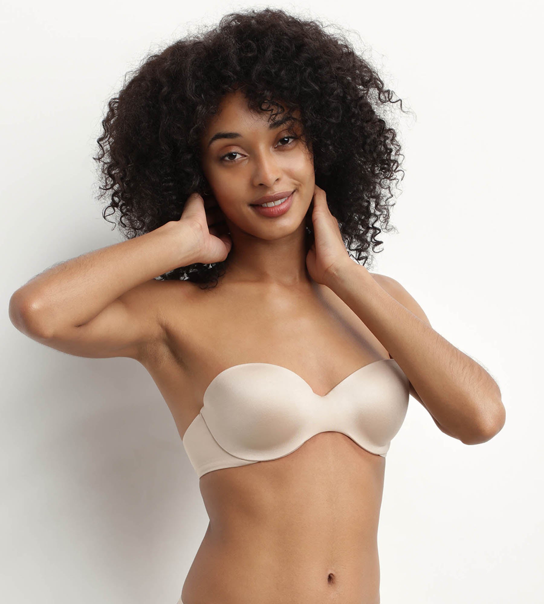 Wireless Strapless Bra with Removable Adjustable Straps - Seamless Microfiber Nude T-Shirt Bra for Women | Perfect for Everyday Wear, Workouts & Special Occasions