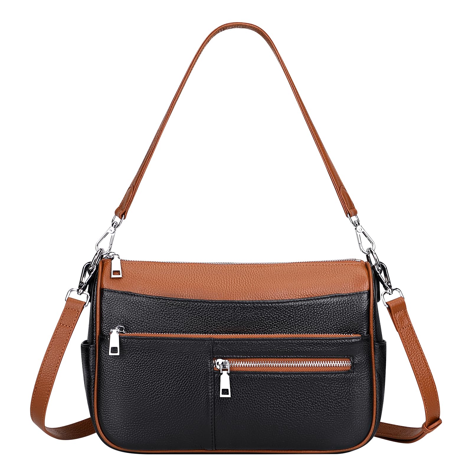 Genuine Leather Shoulder Bag for Women - Small Crossbody Handbag Purse - Stylish & Durable Ladies Handbag for Work, Travel & Everyday Use