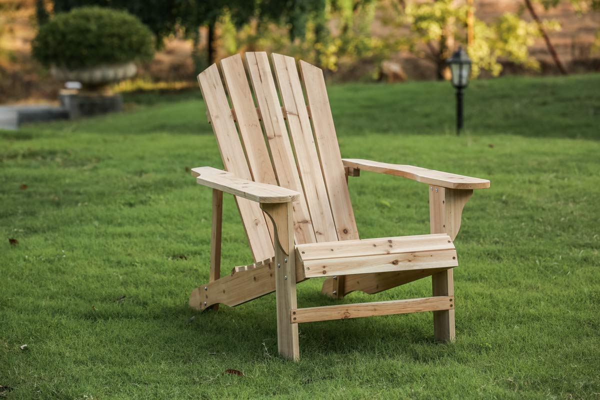 Premium 3-Piece Adirondack Chair Set - Solid Wood Patio Furniture for Deck, Porch, Garden & Backyard | Outdoor Relaxation & Entertaining