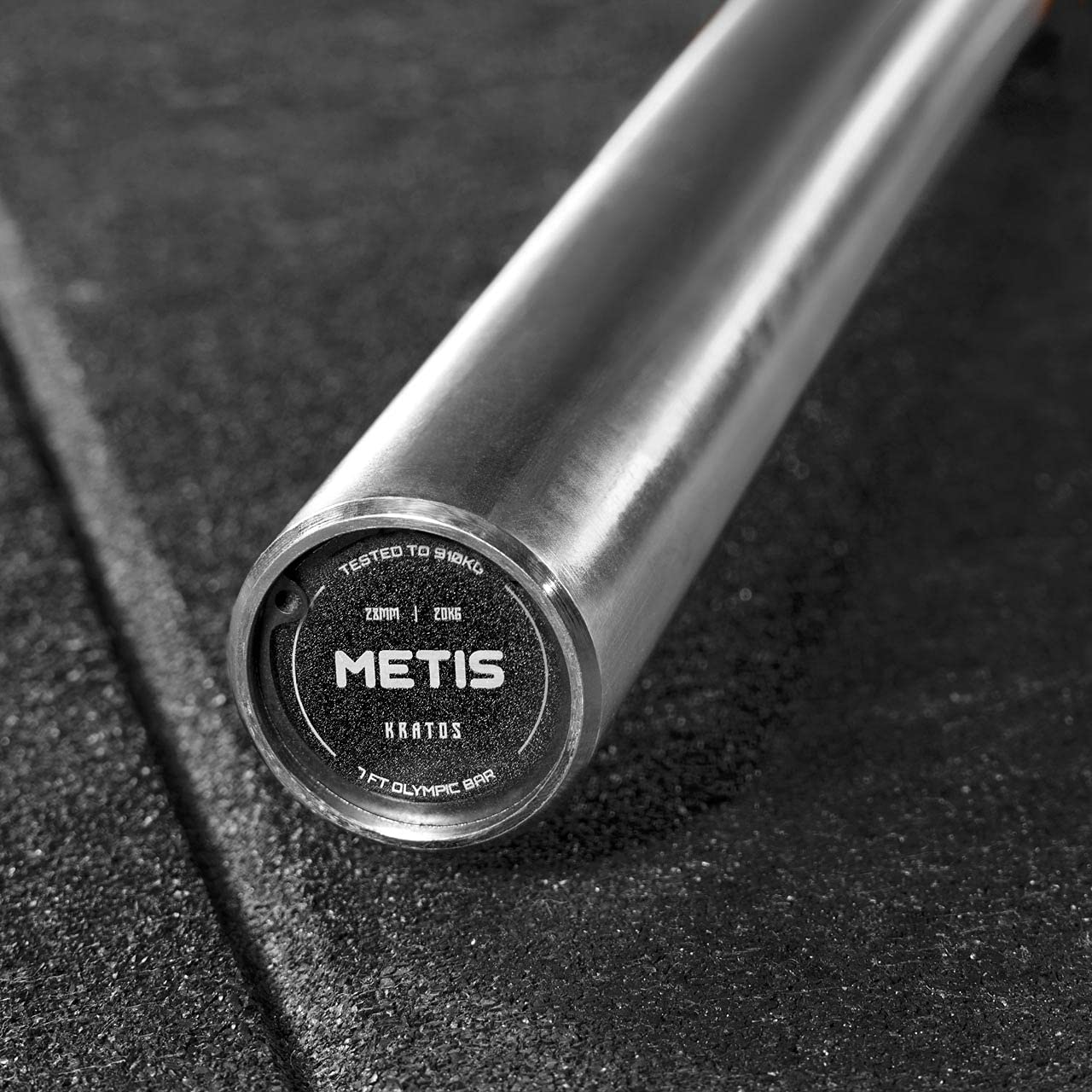 METIS 44lbs Olympic Barbell Bar - 7ft Weightlifting Bar with Optional Weight Plates | Professional Strength Training Equipment for Home Gym & CrossFit Workouts