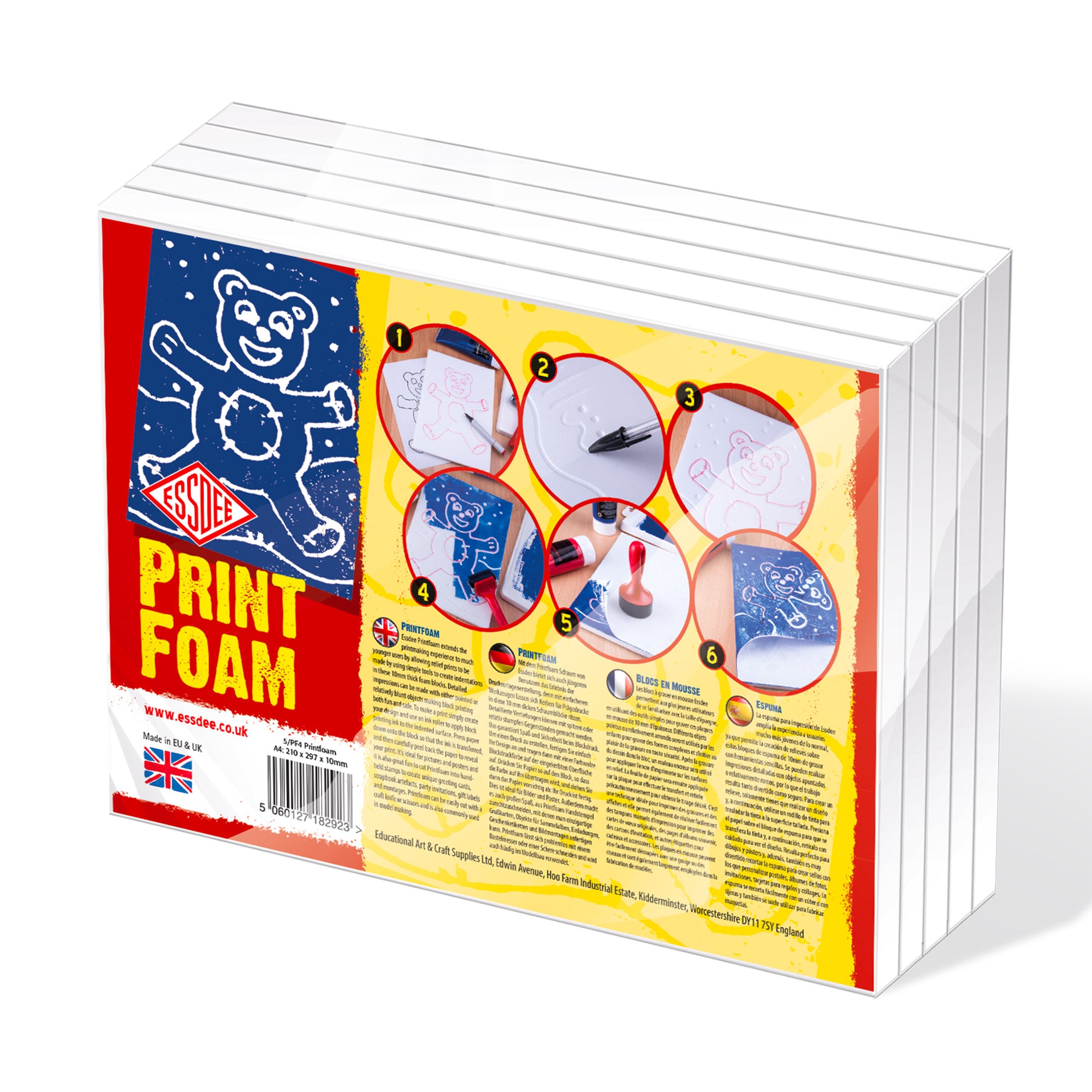 A4 PrintFoam Sheets - 5 Pack for DIY Crafts, Scrapbooking, and Photo Mounting | High-Quality Foam Board for Printing and Art Projects