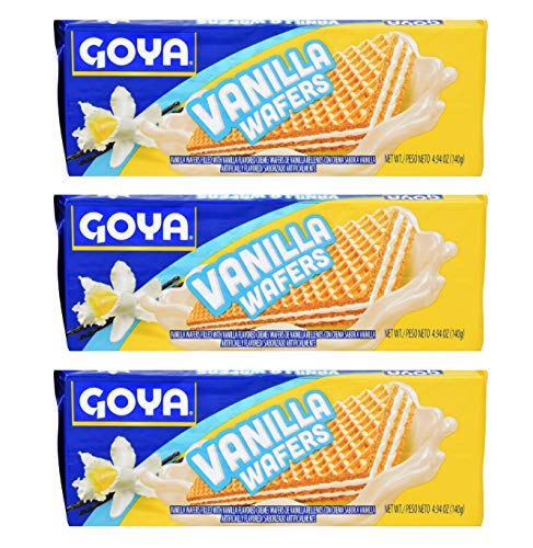 Goya Vanilla Wafer Snacks 3-Pack | Crispy & Delicious Cookies | Perfect for School Lunches, Office Snacks & Afternoon Tea