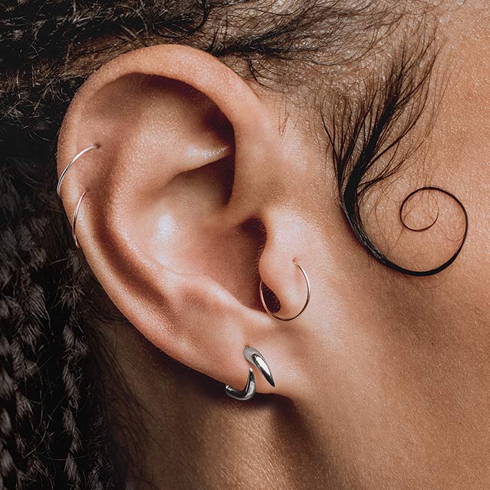 FAWN 2. Two Claw Talon Earrings - Sterling Silver Gothic Jewelry for Women | Punk Style Statement Earrings for Parties, Concerts & Night Out