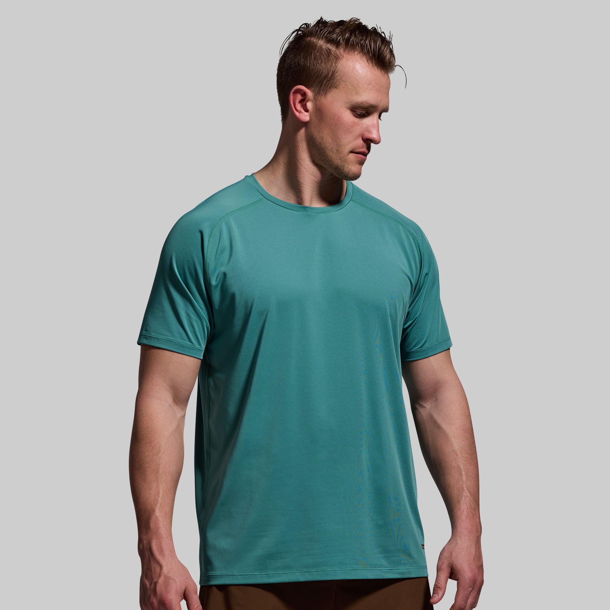 Men's Workout Training T-Shirt - Deep Sea Blue - Moisture Wicking & Breathable for Gym, Running & Fitness