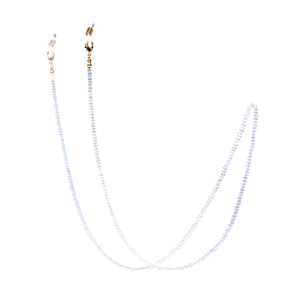Crystal Bead Lanyard Necklace - Mask & Eyeglass Holder Straps for Women | Fashionable & Practical Accessory for Work, Travel & Daily Use