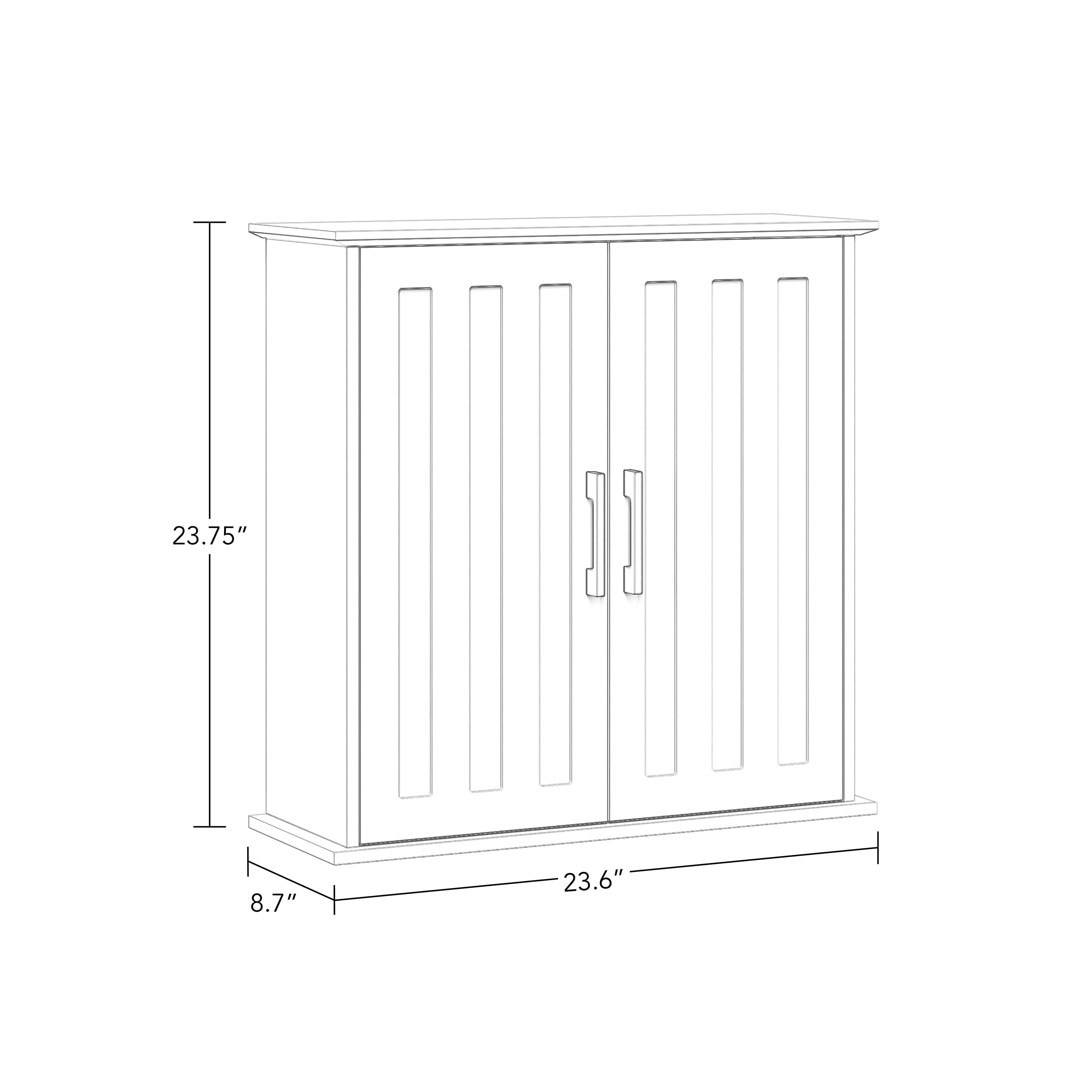 RiverRidge Monroe 2-Door Over The Toilet Storage Cabinet with Soft-Close Doors & Adjustable Shelves - Bathroom Medicine Cabinet for Organized Space Saving (Perfect for Small Bathrooms, Powder Rooms & Apartment Storage)