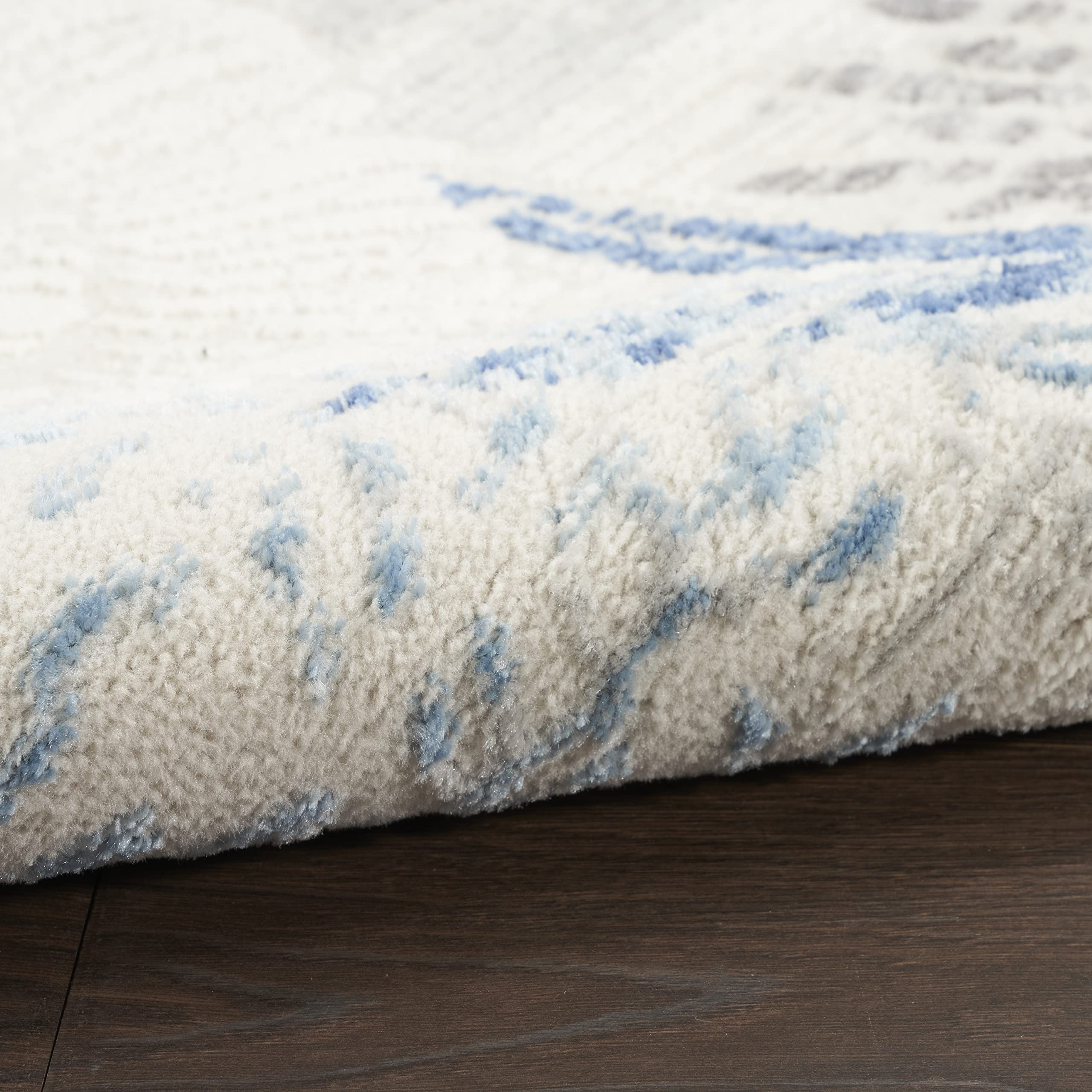 Nourison Pompeii Contemporary Ivory Grey Blue 7'10