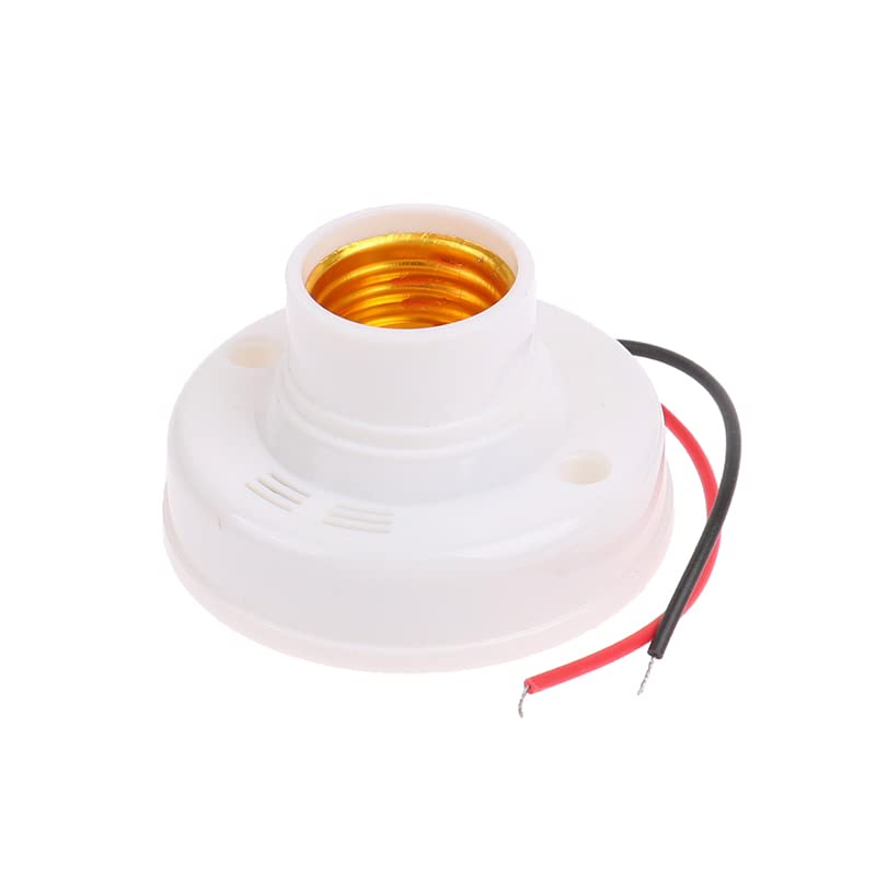 Wusteg E27 Screw Cap Lamp Holder - LED Bulb Socket with Sound & Light Control Sensor - Compatible with Smart Home & DIY Lighting Projects
