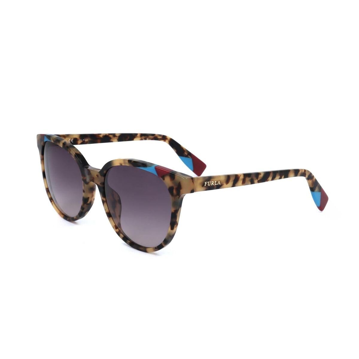 Furla SFU 229 Tortoise 07UX Sunglasses for Women - Classic Retro Style UV Protection Shades - Perfect for Beach, Driving & Outdoor Activities