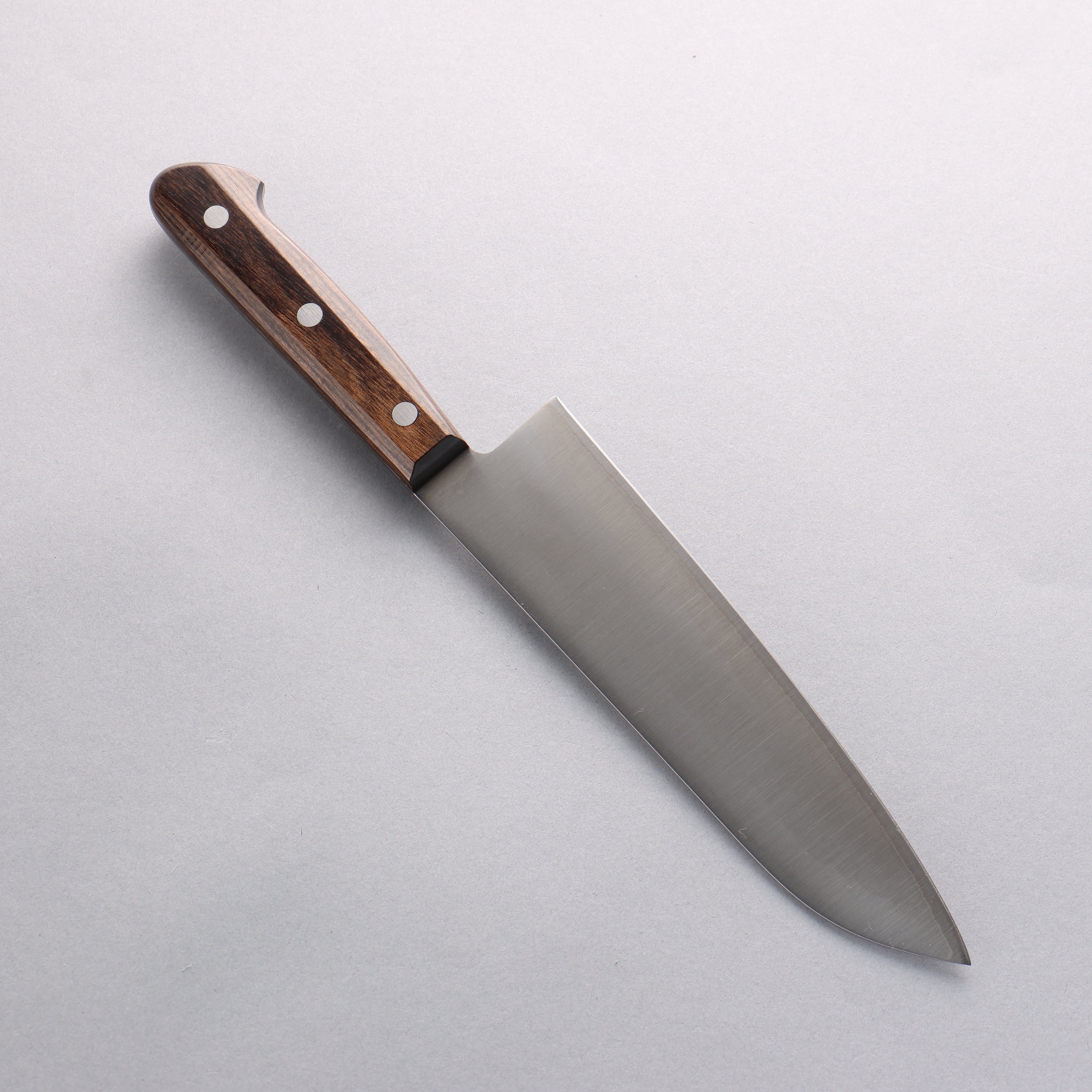 Premium Seisuke SLD Migaki Polish Finish Santoku Knife 180mm - Razor Sharp Japanese Kitchen Knife with Brown Pakkawood Handle - Perfect for Slicing, Dicing & Chopping Vegetables, Meat & Fish