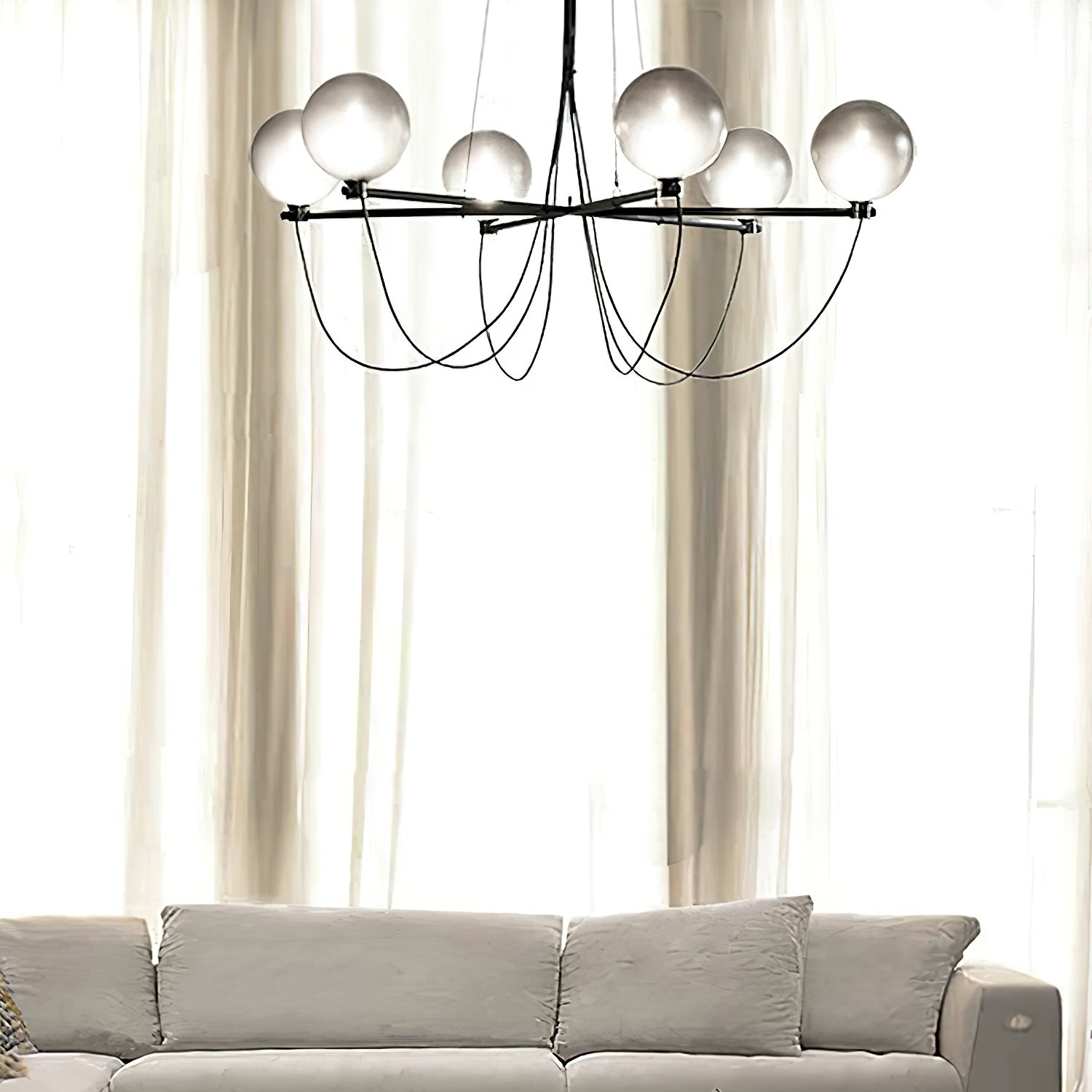 Bagnoregio Chandelier - Elegant Crystal Ceiling Light Fixture for Dining Room, Living Room & Bedroom Decor