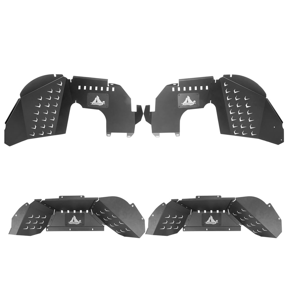 **NIXON OFFROAD Heavy-Duty Steel Front & Rear Inner Fender Liners for Jeep Gladiator JT (2019-2025) - 4-Pack Off-Road Protection Kit - Perfect for Mud, Rocks & Extreme Terrain**