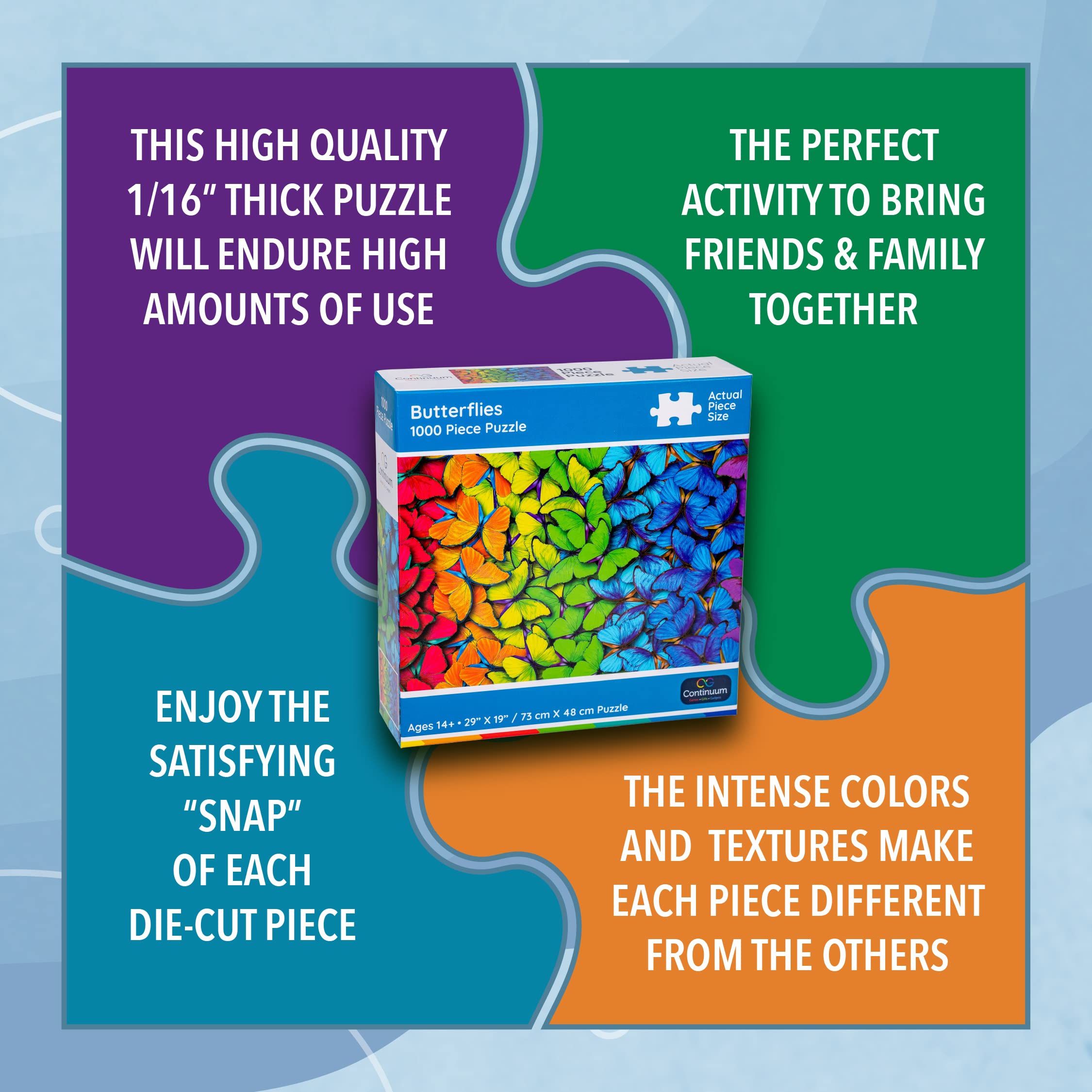 1000-Piece Butterfly Jigsaw Puzzle for Adults - Art Collage Game for Relaxation & Home Decor