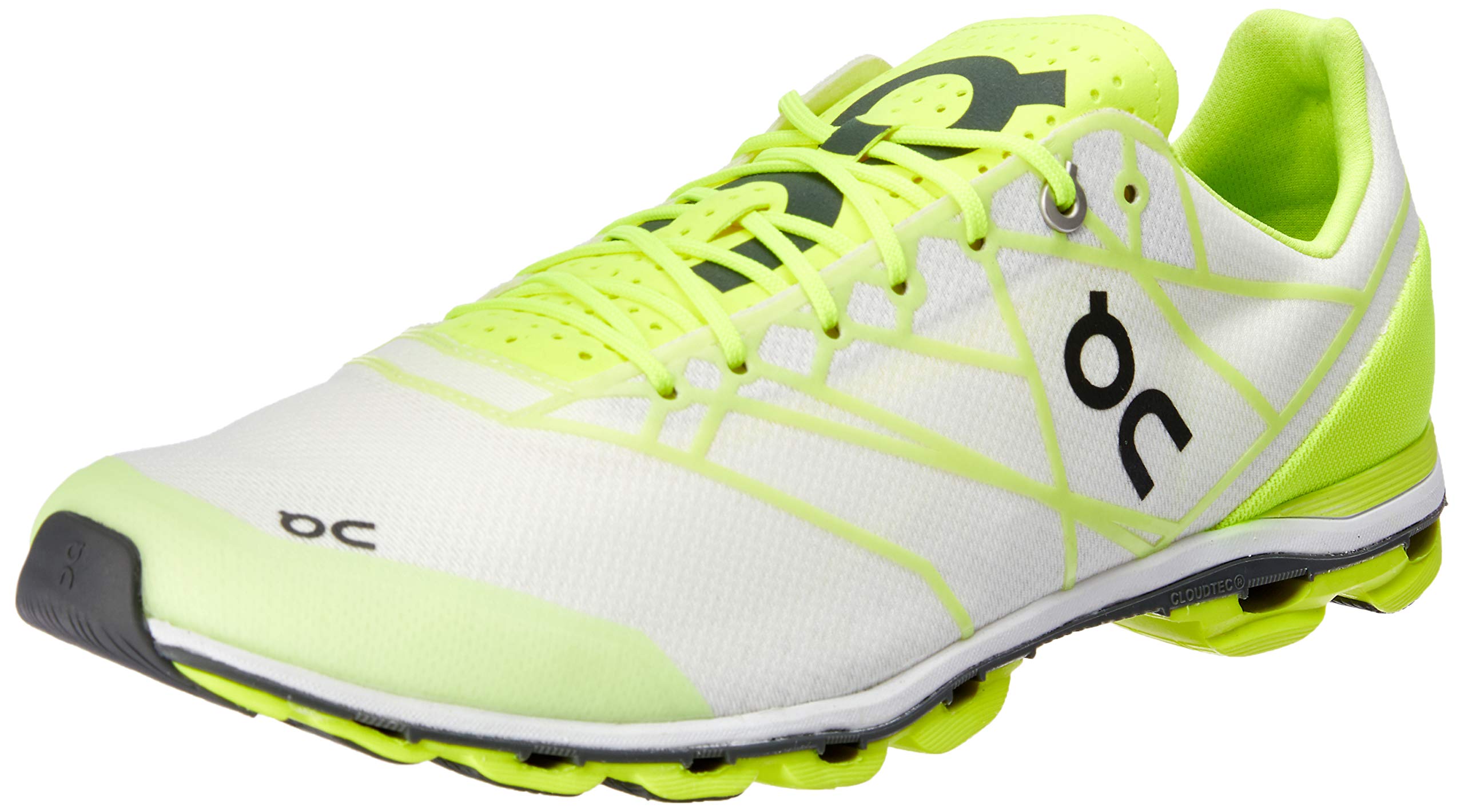 Men's On Cloudflash Running Shoes - Neon/White - Lightweight & Breathable for Road Running, Training & Gym Workouts