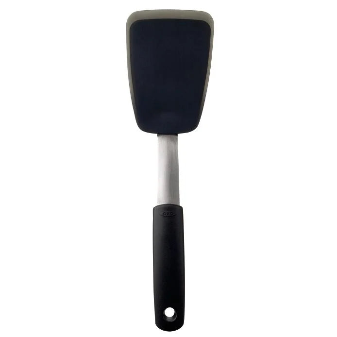 OXO Small Flexible Turner - Heat-Resistant Silicone Spatula for Non-Stick Pans, Perfect for Flipping Pancakes, Eggs & Burgers - Ideal for Kitchen, Camping & Outdoor Cooking