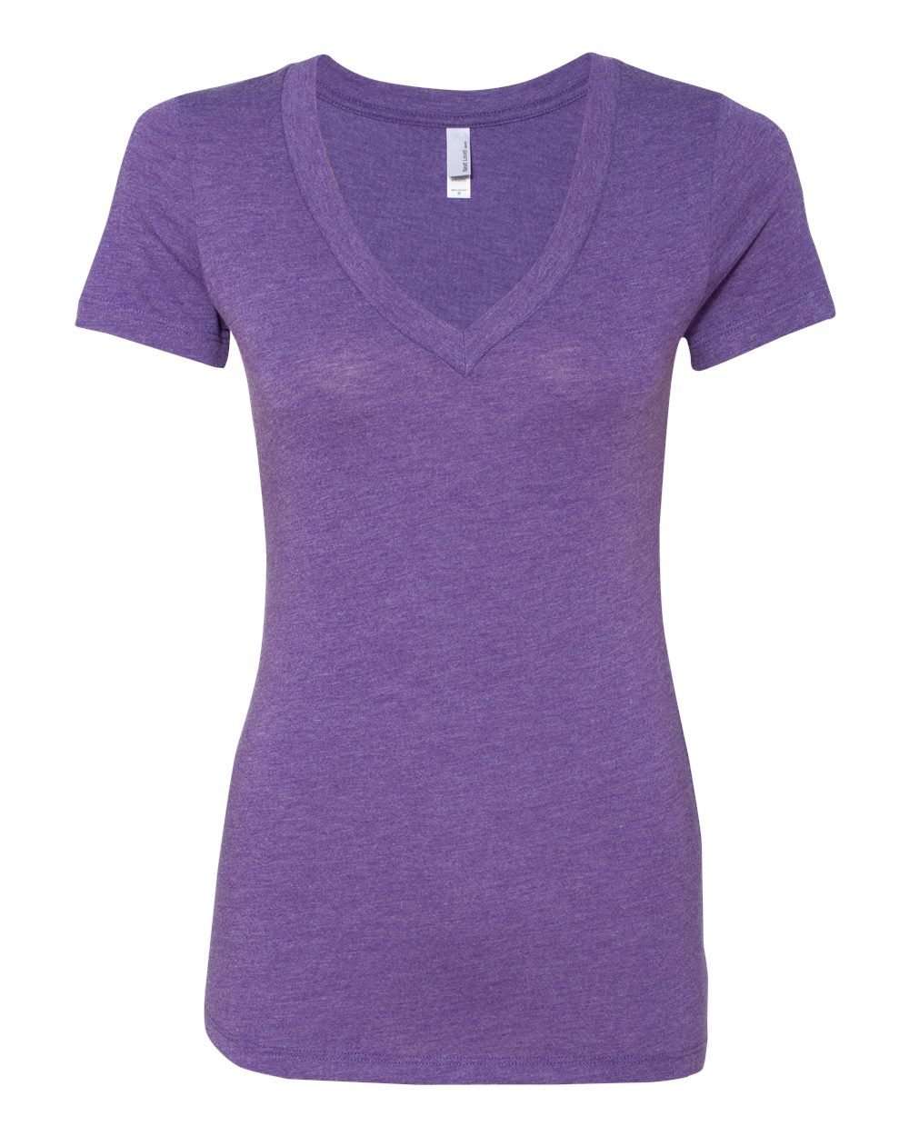 Next Level 6740 Triblend Deep V-Neck T-Shirt for Men - Soft Tri-Blend Fabric, Comfort Fit, Purple Rush, Small - Perfect for Casual Wear, Gym & Everyday Outfits