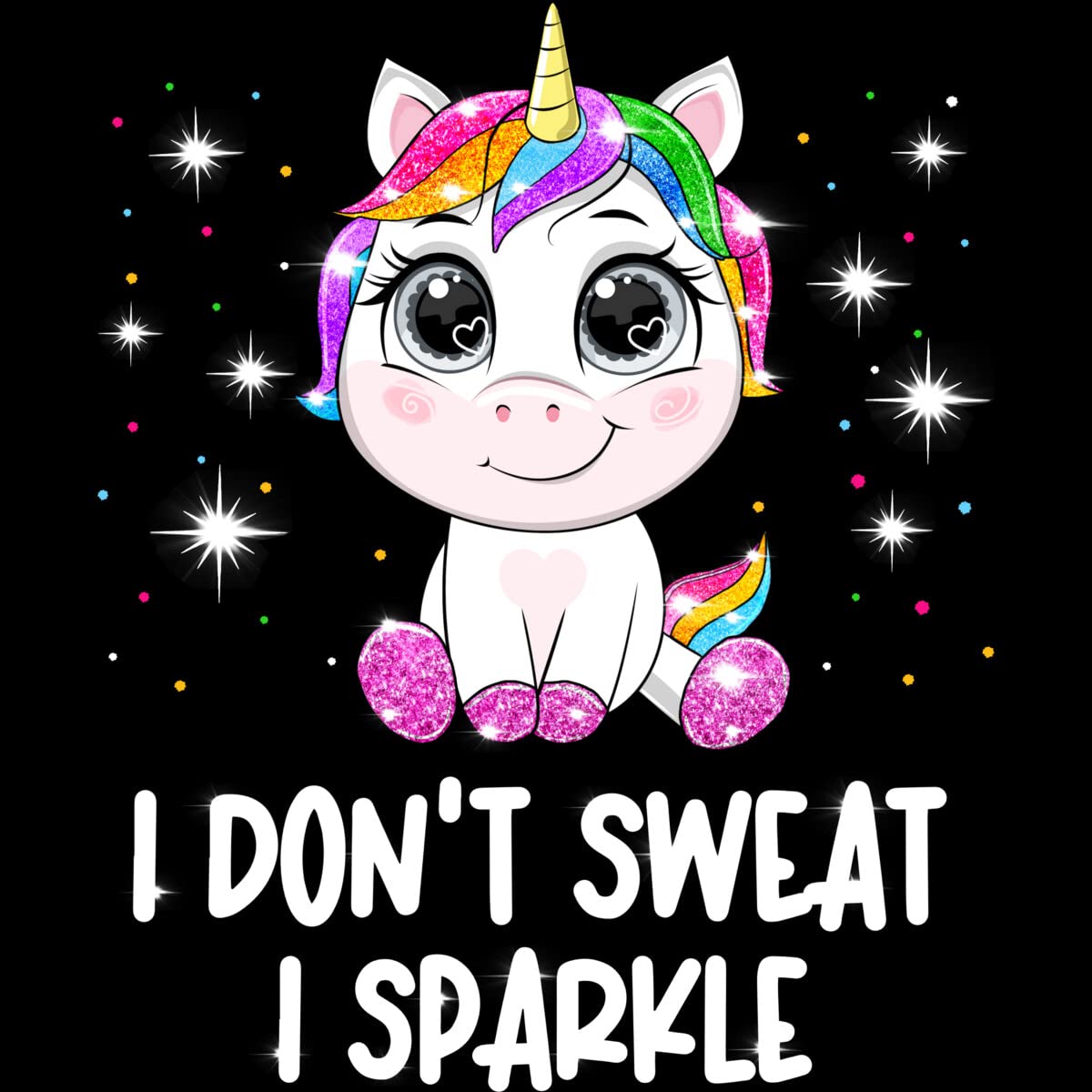 Design By Humans Men's 'I Don't Sweat Sparkle' Graphic Tank Top - Soft Cotton Casual Tee for Summer, Gym & Everyday Wear
