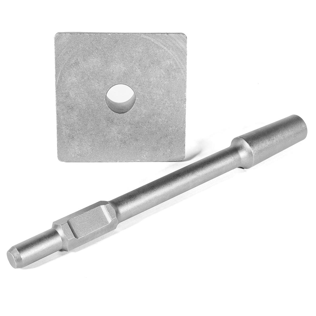 XtremepowerUS Tamper Shank and Plate for Jack Hammer Bit - Heavy Duty Electric Demolition Concrete Breaker Tool - Ideal for Construction, Road Repair & Demolition Projects