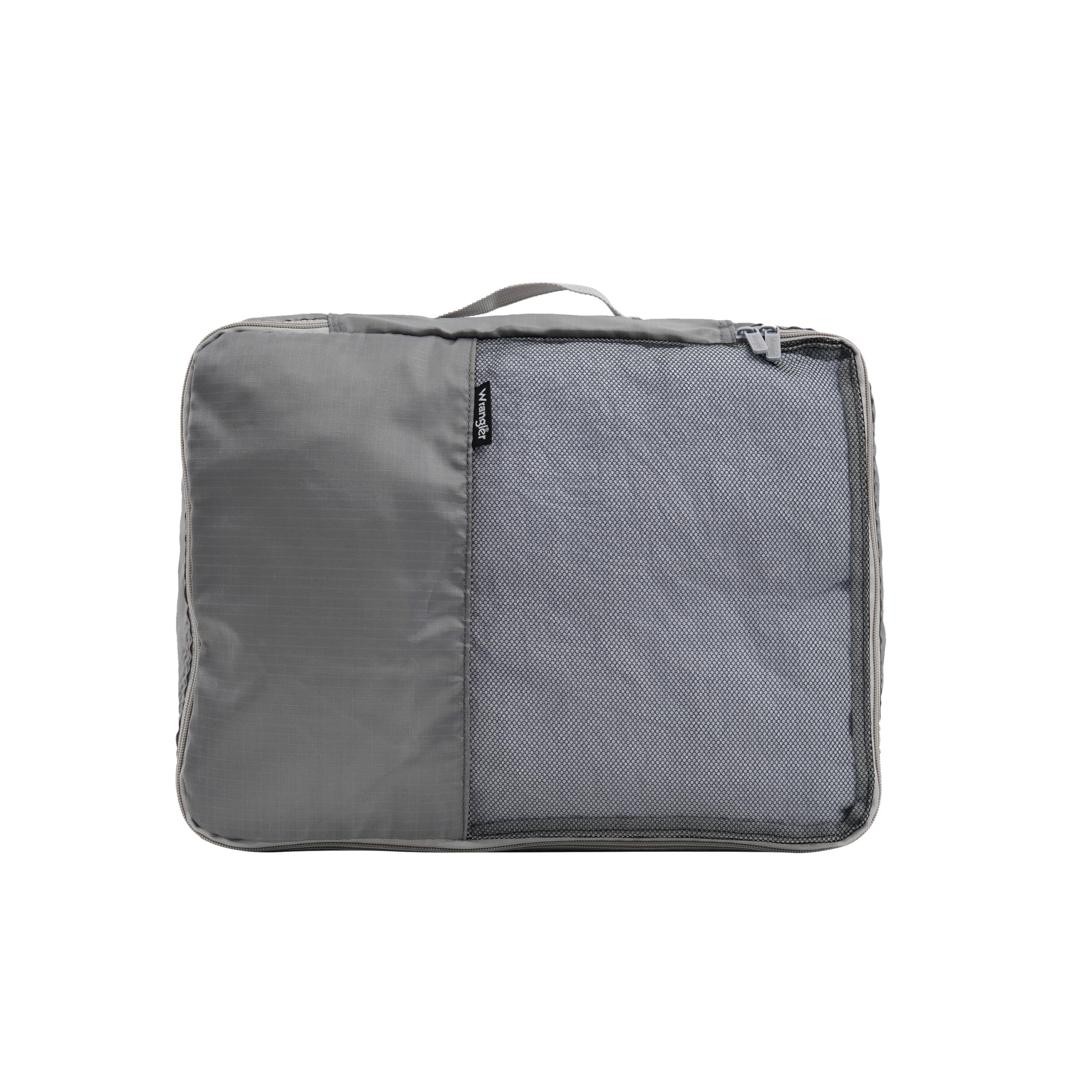 Wrangler Miami 4-Piece Luggage & Packing Cubes Set in Desert Taupe - Perfect for Travel Organization, Suitcase Packing & Carry-On Accessories