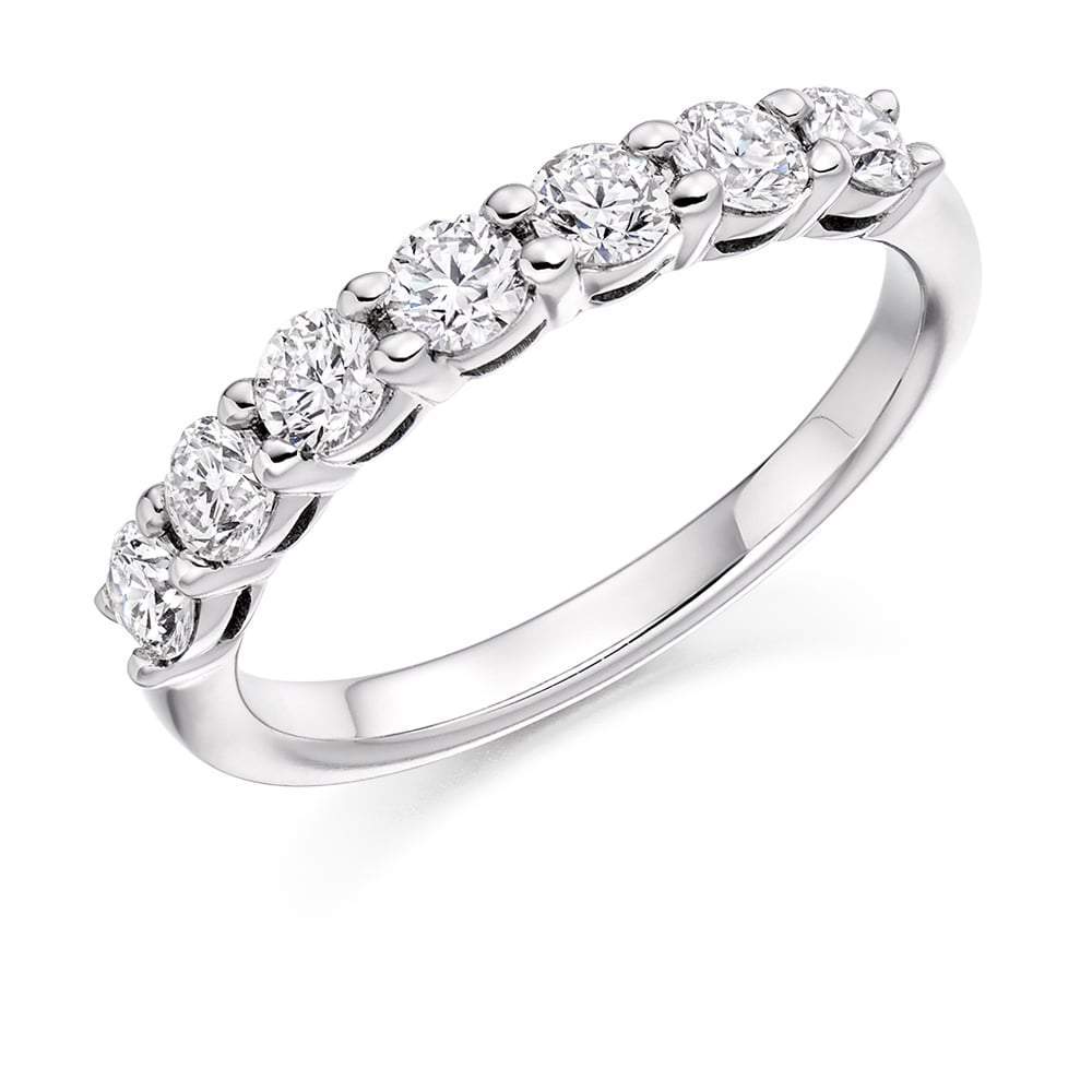 0.75ct Diamond Eternity Ring - Half Eternity Wedding Band with Claw Setting | Perfect for Anniversaries, Engagements & Special Occasions