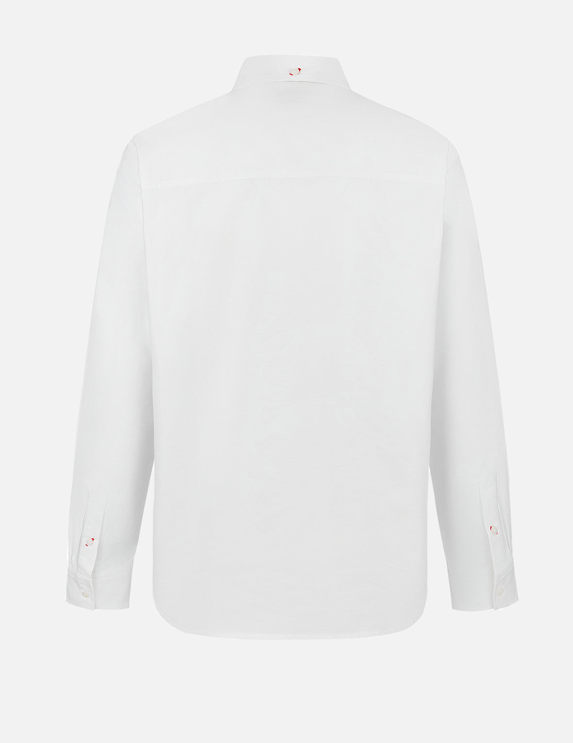 Seagull Embroidery Relaxed Fit Long Sleeve Oxford Shirt for Men - Casual Button Down Shirt for Work, Office & Everyday Wear