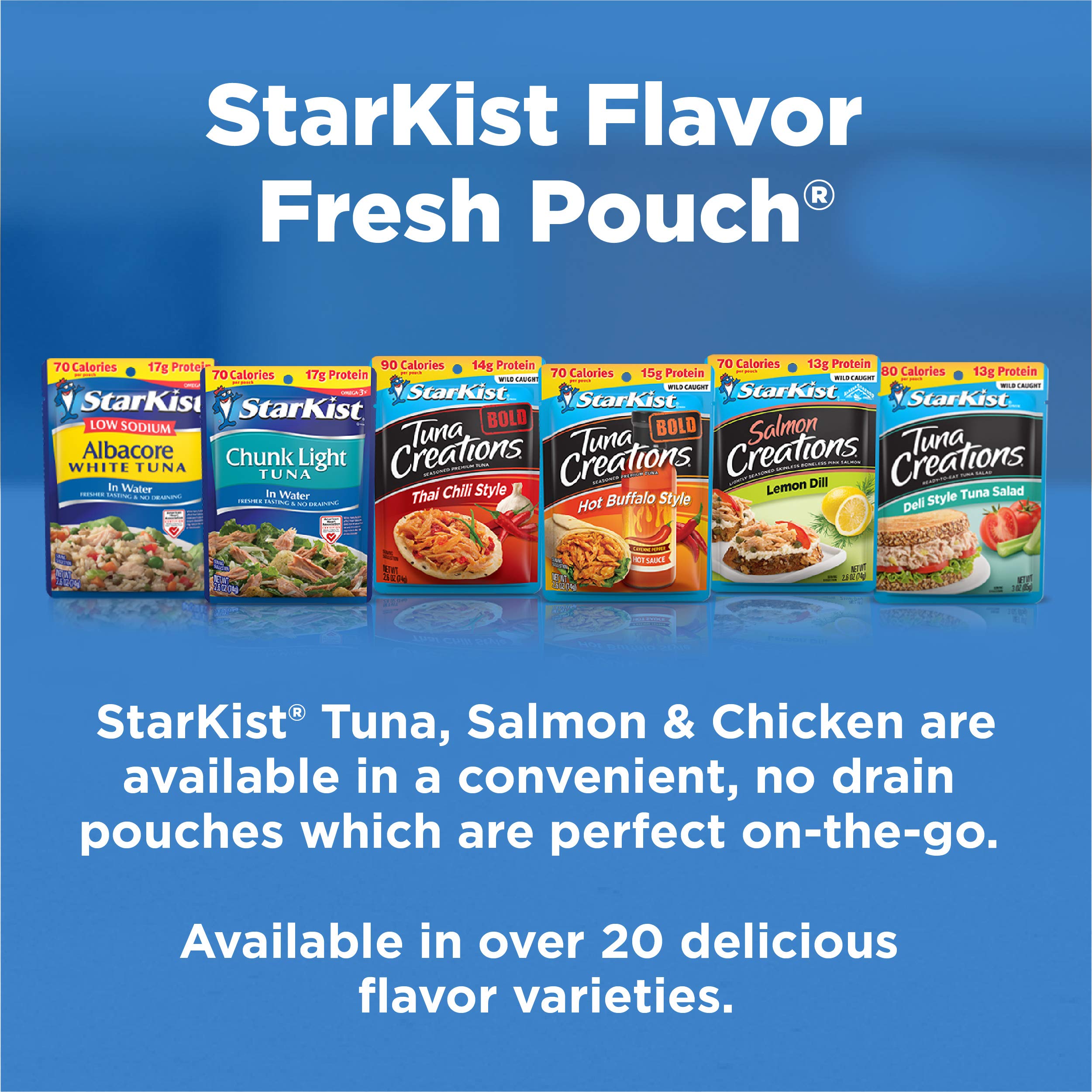 StarKist Chunk White Albacore Tuna in Water - 43 oz Pouch (Pack of 6) | High Protein, Low Mercury, Wild Caught | Perfect for Salads, Sandwiches & Meal Prep