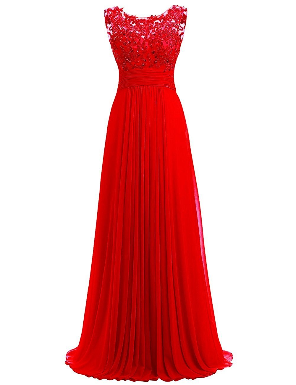 Elegant Long Beaded Chiffon Bridesmaid Dresses for Women - Formal Prom Gown with Flowy Silhouette | Perfect for Weddings, Evening Parties & Special Occasions