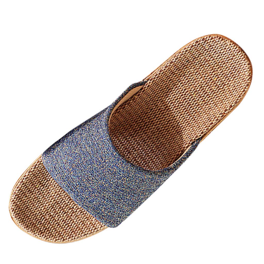 Comfortable Cotton Slippers for Women & Men - Indoor/Outdoor Soft Linen Slides - Perfect for Home, Beach & Casual Wear