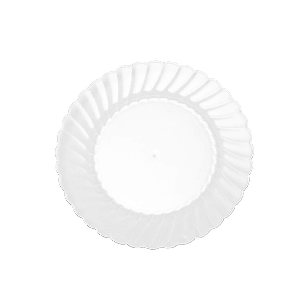 180-Pack Clear 6-Inch Plastic Dinner Plates - Shrink Wrapped Disposable Plates for Parties, Picnics & Catering | Bulk Pack of Durable Dishware for Events, BBQs & Family Gatherings