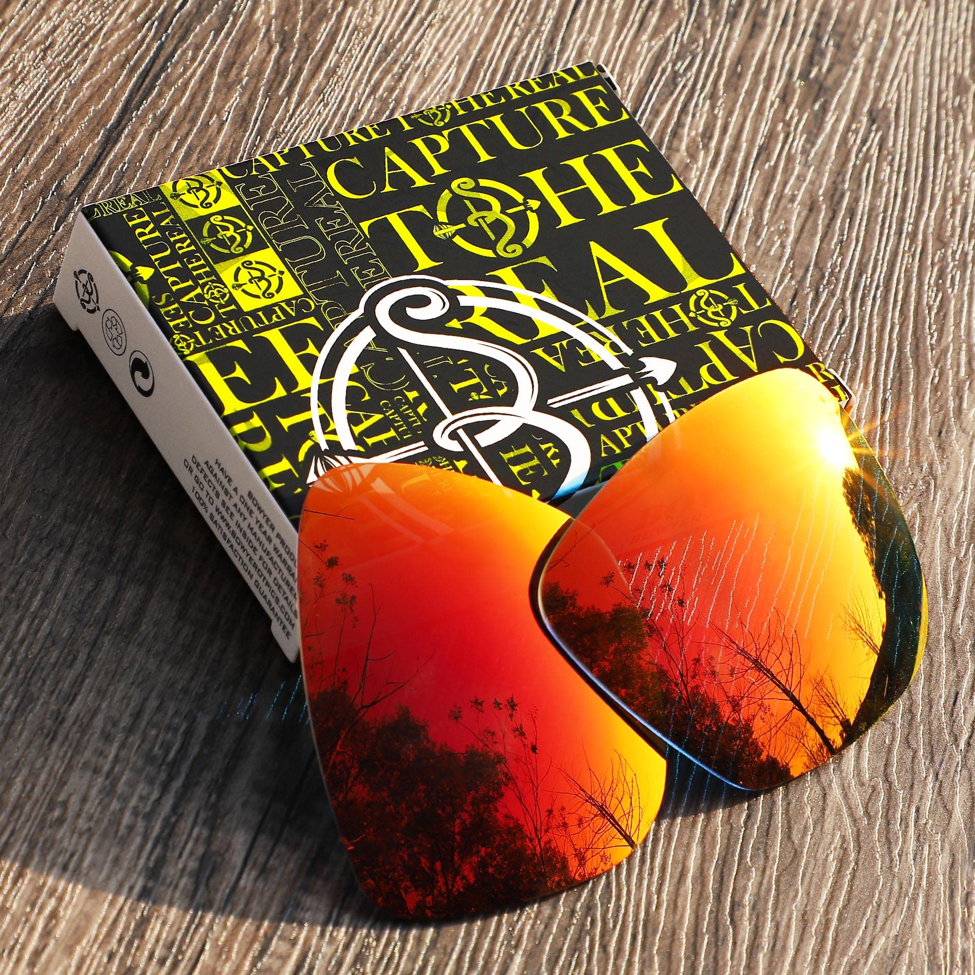 Bowyer POLARIZED Replacement Lenses for Costa Del Mar Brine Sunglasses - Fire Red Mirror Polarized Lenses for Fishing, Boating & Outdoor Sports